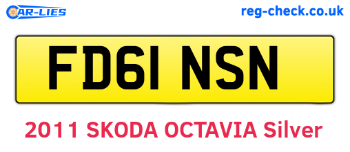 FD61NSN are the vehicle registration plates.