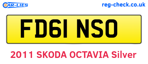 FD61NSO are the vehicle registration plates.