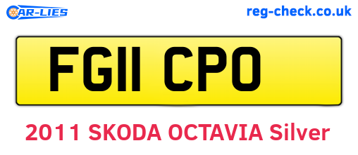 FG11CPO are the vehicle registration plates.