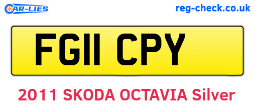 FG11CPY are the vehicle registration plates.