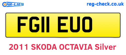 FG11EUO are the vehicle registration plates.