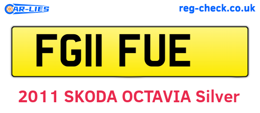 FG11FUE are the vehicle registration plates.