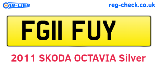 FG11FUY are the vehicle registration plates.