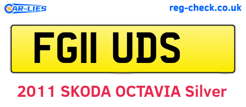 FG11UDS are the vehicle registration plates.