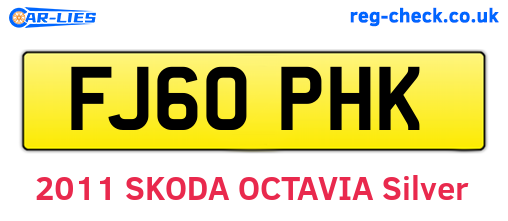 FJ60PHK are the vehicle registration plates.