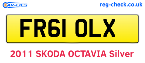 FR61OLX are the vehicle registration plates.