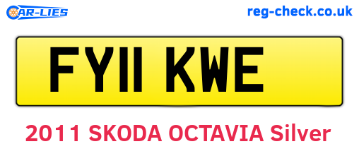 FY11KWE are the vehicle registration plates.