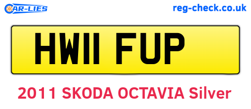 HW11FUP are the vehicle registration plates.