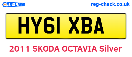 HY61XBA are the vehicle registration plates.