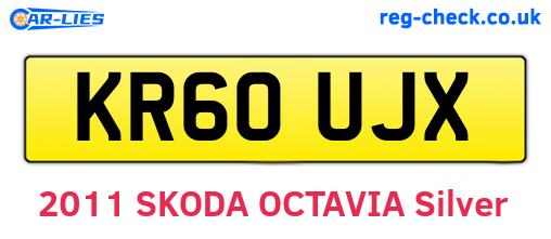 KR60UJX are the vehicle registration plates.