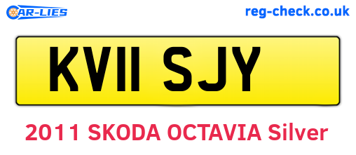 KV11SJY are the vehicle registration plates.