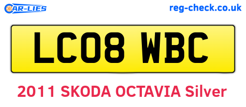 LC08WBC are the vehicle registration plates.