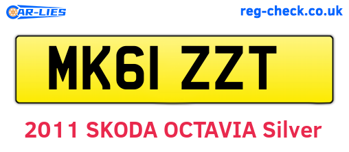 MK61ZZT are the vehicle registration plates.