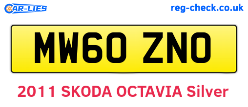 MW60ZNO are the vehicle registration plates.