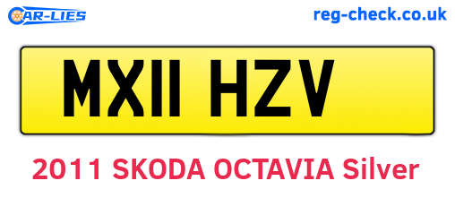 MX11HZV are the vehicle registration plates.