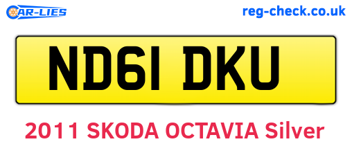 ND61DKU are the vehicle registration plates.