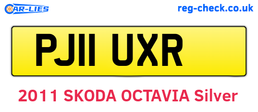 PJ11UXR are the vehicle registration plates.