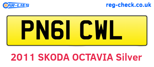 PN61CWL are the vehicle registration plates.