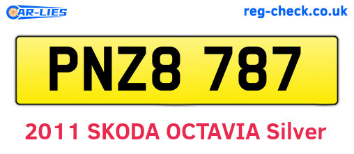 PNZ8787 are the vehicle registration plates.