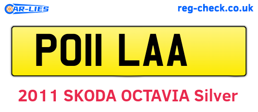 PO11LAA are the vehicle registration plates.