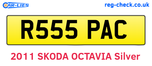 R555PAC are the vehicle registration plates.