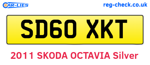 SD60XKT are the vehicle registration plates.