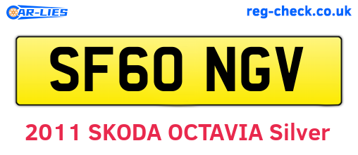 SF60NGV are the vehicle registration plates.