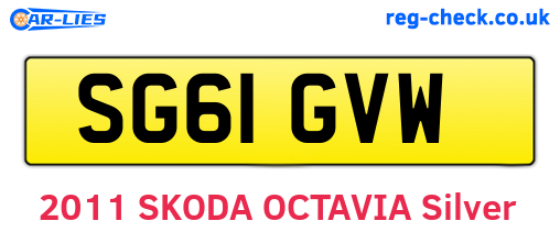 SG61GVW are the vehicle registration plates.
