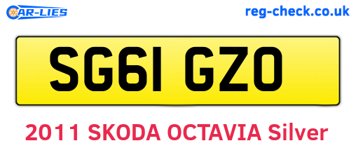 SG61GZO are the vehicle registration plates.