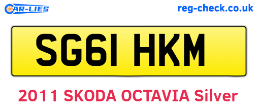 SG61HKM are the vehicle registration plates.