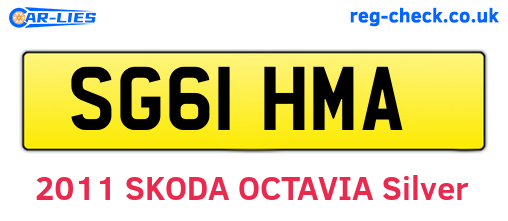 SG61HMA are the vehicle registration plates.
