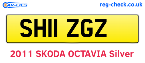 SH11ZGZ are the vehicle registration plates.