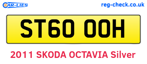 ST60OOH are the vehicle registration plates.