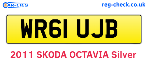 WR61UJB are the vehicle registration plates.