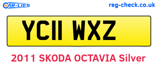 YC11WXZ are the vehicle registration plates.