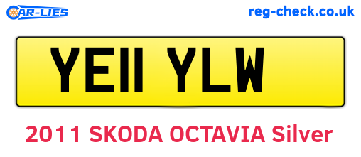 YE11YLW are the vehicle registration plates.