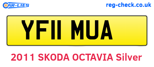 YF11MUA are the vehicle registration plates.