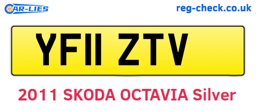 YF11ZTV are the vehicle registration plates.