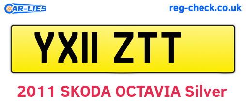 YX11ZTT are the vehicle registration plates.