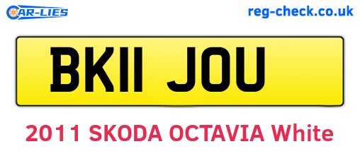 BK11JOU are the vehicle registration plates.