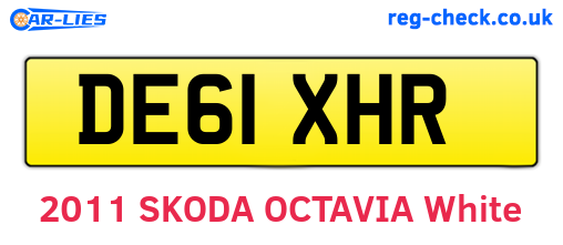 DE61XHR are the vehicle registration plates.