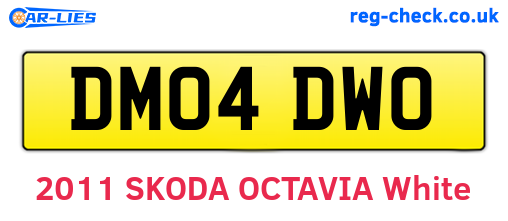 DM04DWO are the vehicle registration plates.