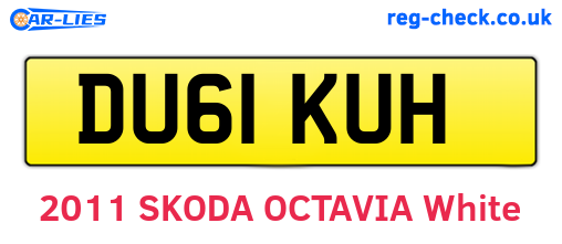 DU61KUH are the vehicle registration plates.