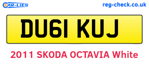 DU61KUJ are the vehicle registration plates.