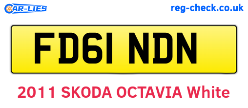 FD61NDN are the vehicle registration plates.