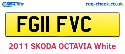 FG11FVC are the vehicle registration plates.
