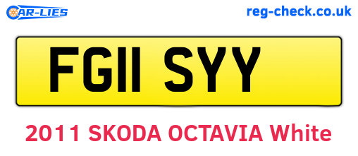 FG11SYY are the vehicle registration plates.