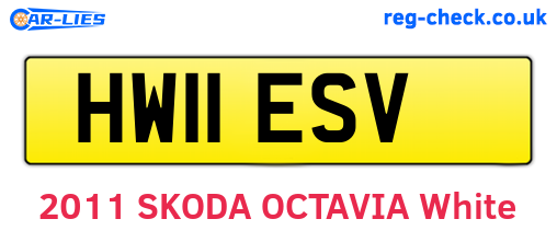 HW11ESV are the vehicle registration plates.