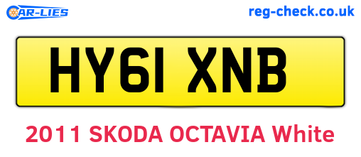 HY61XNB are the vehicle registration plates.