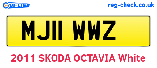 MJ11WWZ are the vehicle registration plates.